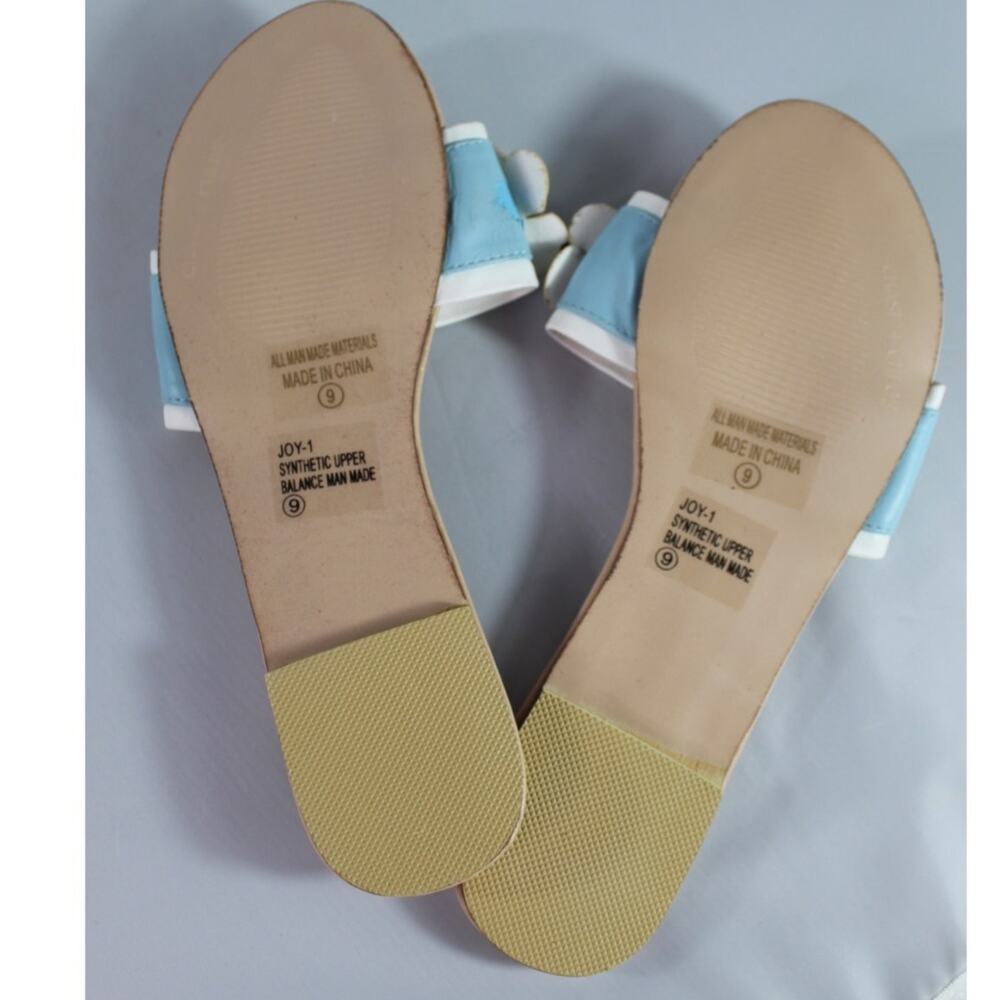 Chase + Chloe Womens Floral Slide Sandals Multicolor Flat Summer Shoes Size 9 - Picture 6 of 7